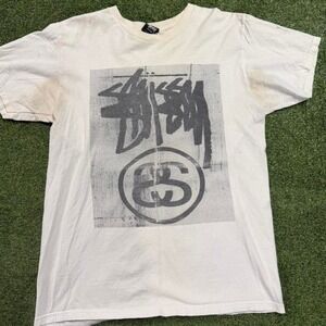 Stussy white graphic tee Size M #skater